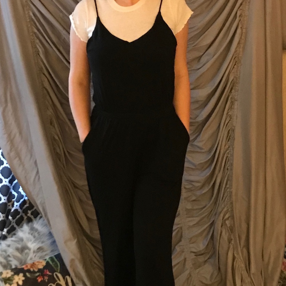 black jumpsuit